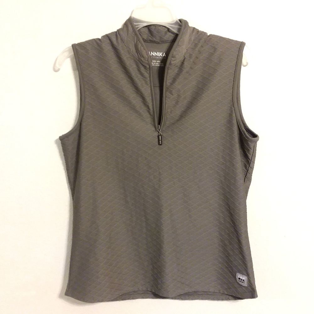 Annika Cutter & Buck Sleeveless Gray Golf Shirt